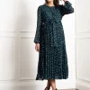 Hot Seraphine Adelaide | Pleated Spot Maternity & Nursing Dress