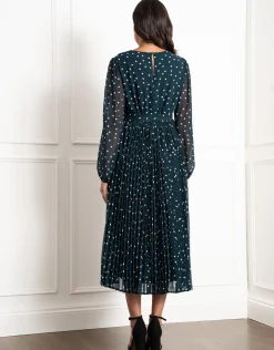 Hot Seraphine Adelaide | Pleated Spot Maternity & Nursing Dress