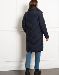 Sale Seraphine Adena | Chevron Puffer Maternity Coat