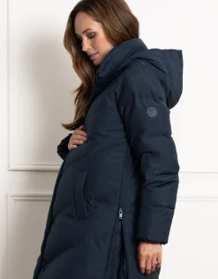 Sale Seraphine Adena | Chevron Puffer Maternity Coat