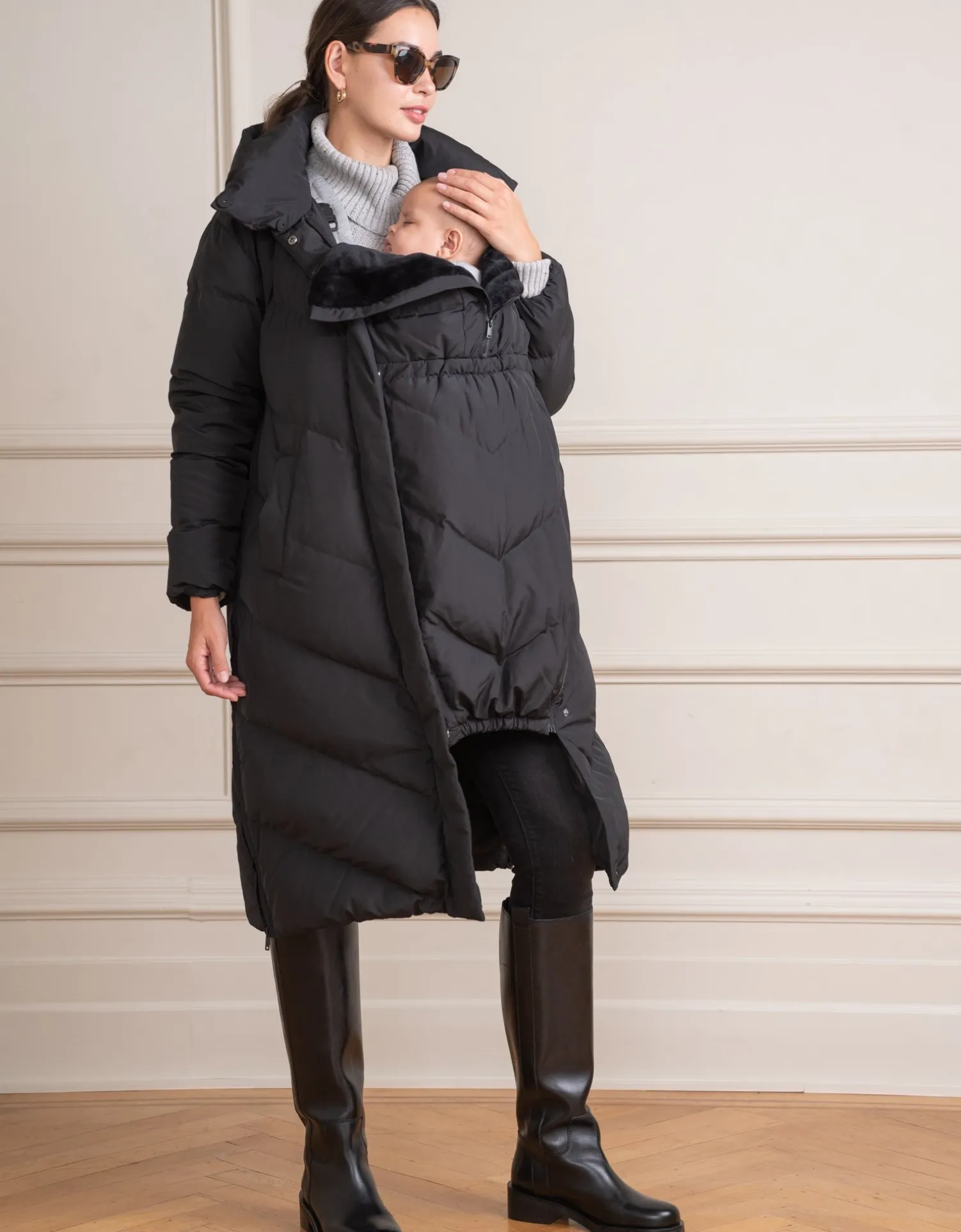 Hot Seraphine Adena | Long Maternity & Babywearing Puffer Coat