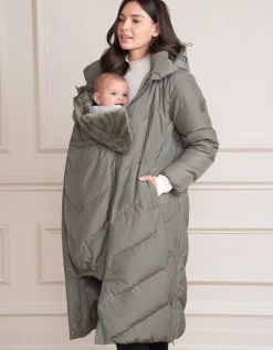 Shop Seraphine Adena | Long Maternity & Babywearing Puffer Coat