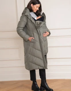 Shop Seraphine Adena | Long Maternity & Babywearing Puffer Coat