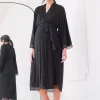 Store Seraphine Adley | Lace Trim Kimono-Style Dressing Maternity-To-Nursing Gown