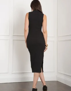 Online Seraphine Aja | Textured Sleeveless Maternity & Nursing Bodycon Dress
