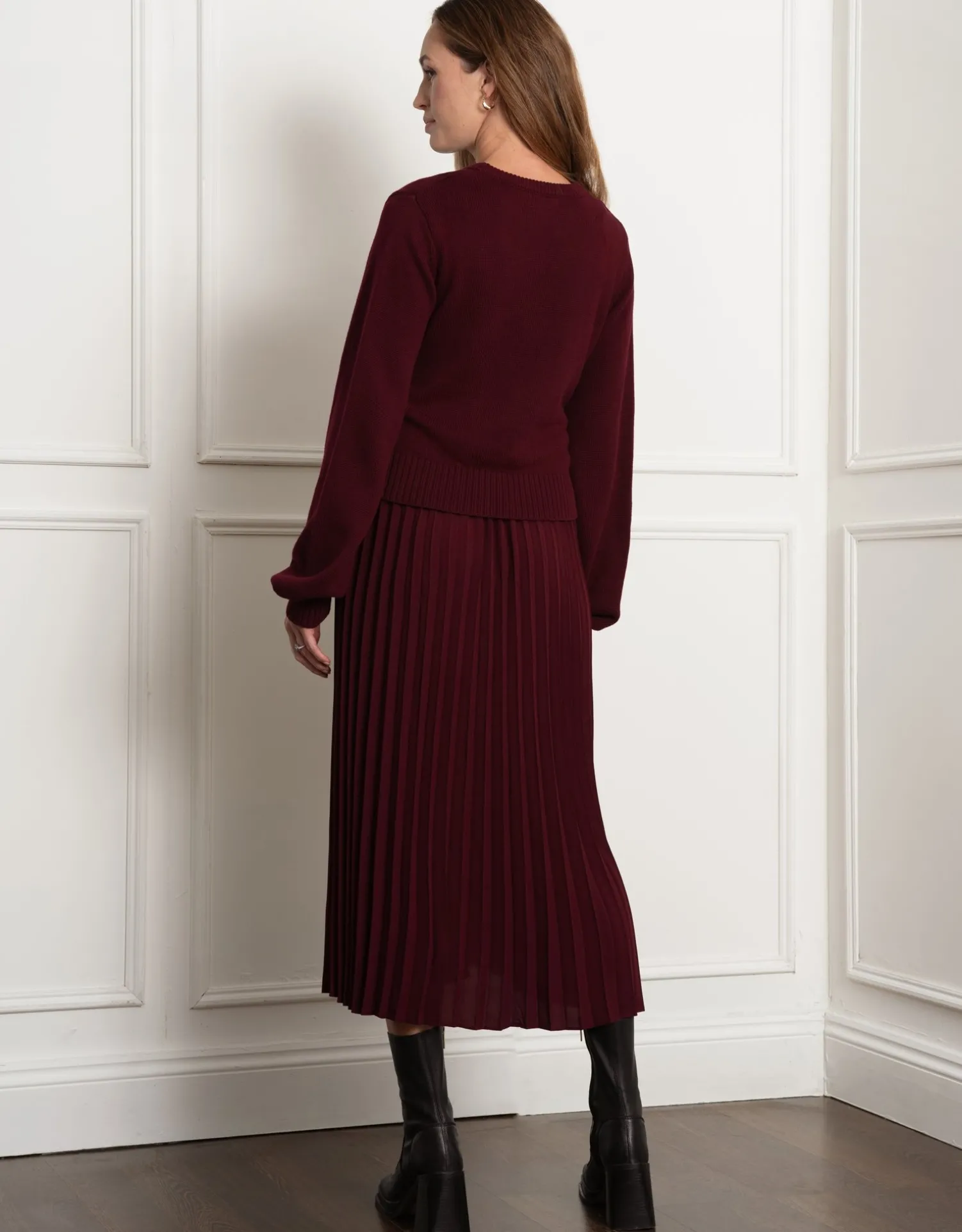 Discount Seraphine Alayan | Knit Maternity & Nursing Jumper with Sunray-Pleat Skirt