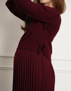 Discount Seraphine Alayan | Knit Maternity & Nursing Jumper with Sunray-Pleat Skirt