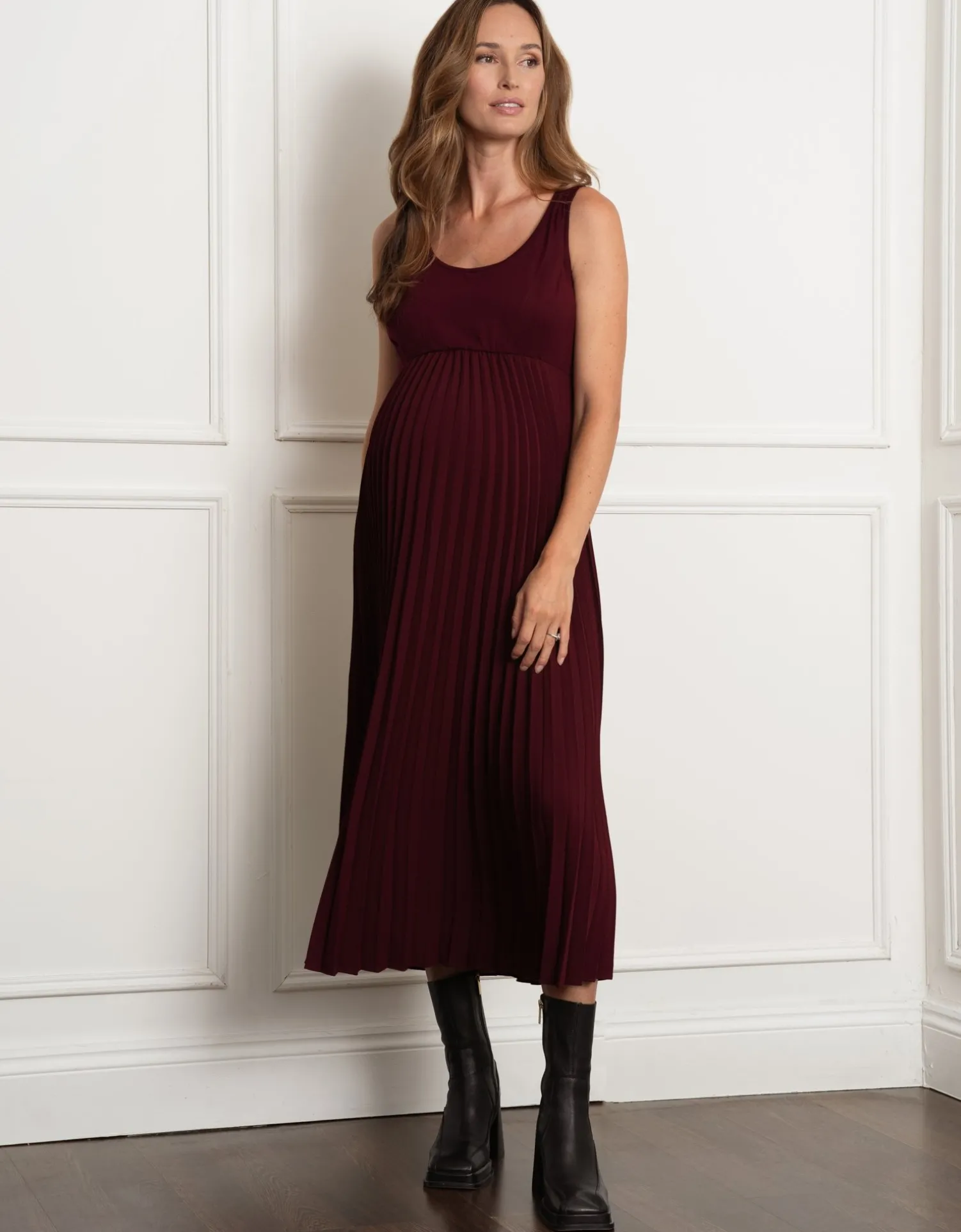 Discount Seraphine Alayan | Knit Maternity & Nursing Jumper with Sunray-Pleat Skirt