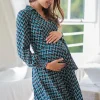 Discount Seraphine Alessandra | Teal Maternity & Nursing Shirt Dress