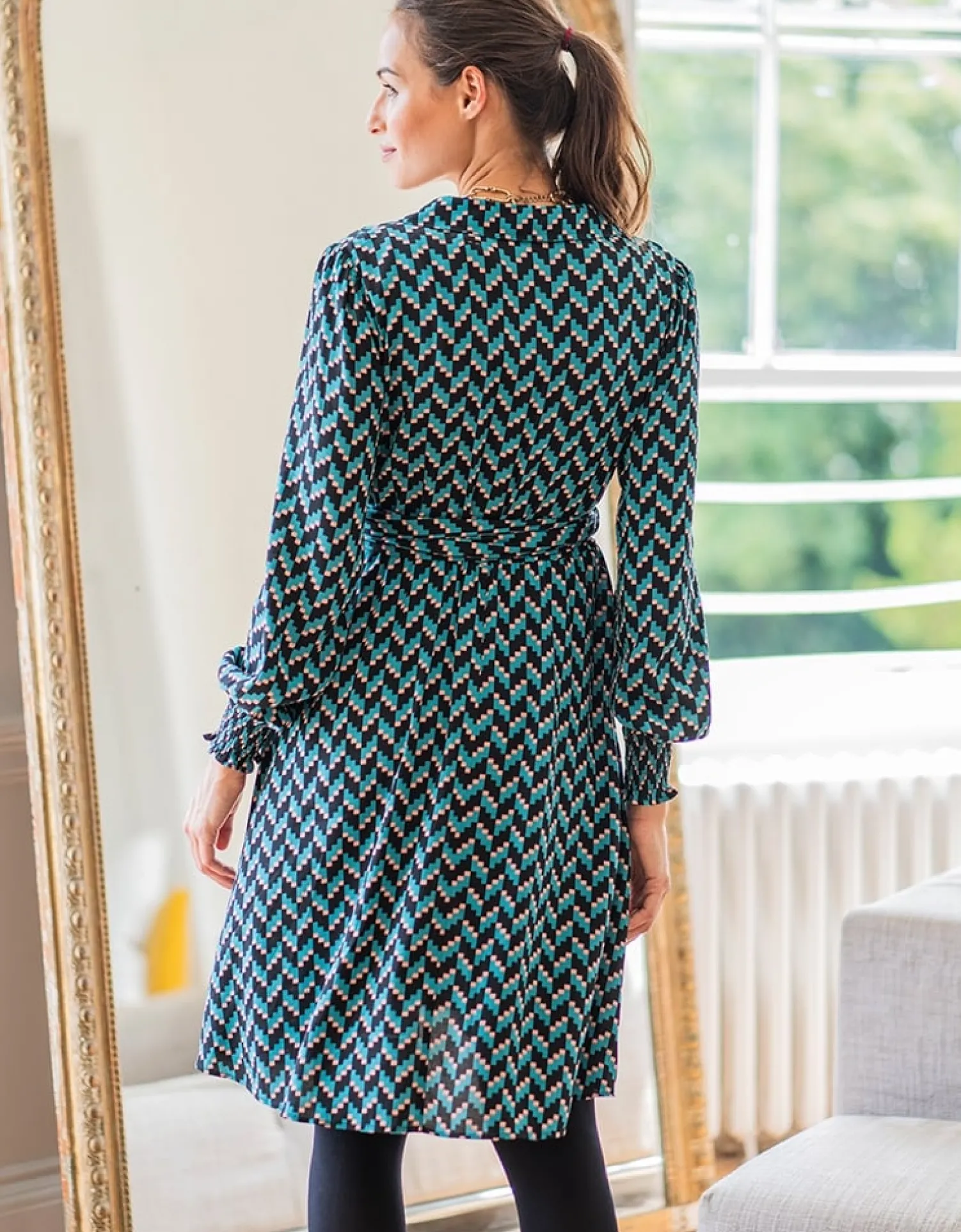 Discount Seraphine Alessandra | Teal Maternity & Nursing Shirt Dress