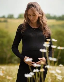 Outlet Seraphine Amaya | Layered Knitted Maternity & Nursing Dress