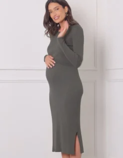 Clearance Seraphine Amaya | Layered Knitted Maternity & Nursing Dress