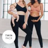 Cheap Seraphine Amina | Opaque Cotton Maternity to Postnatal Leggings u2013 Twin Pack