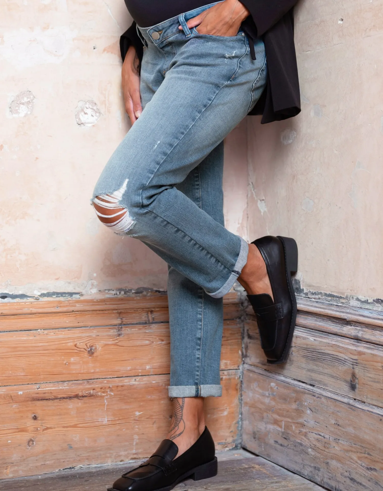 Cheap Seraphine Angel | Organic Ripped Boyfriend Maternity Jeans