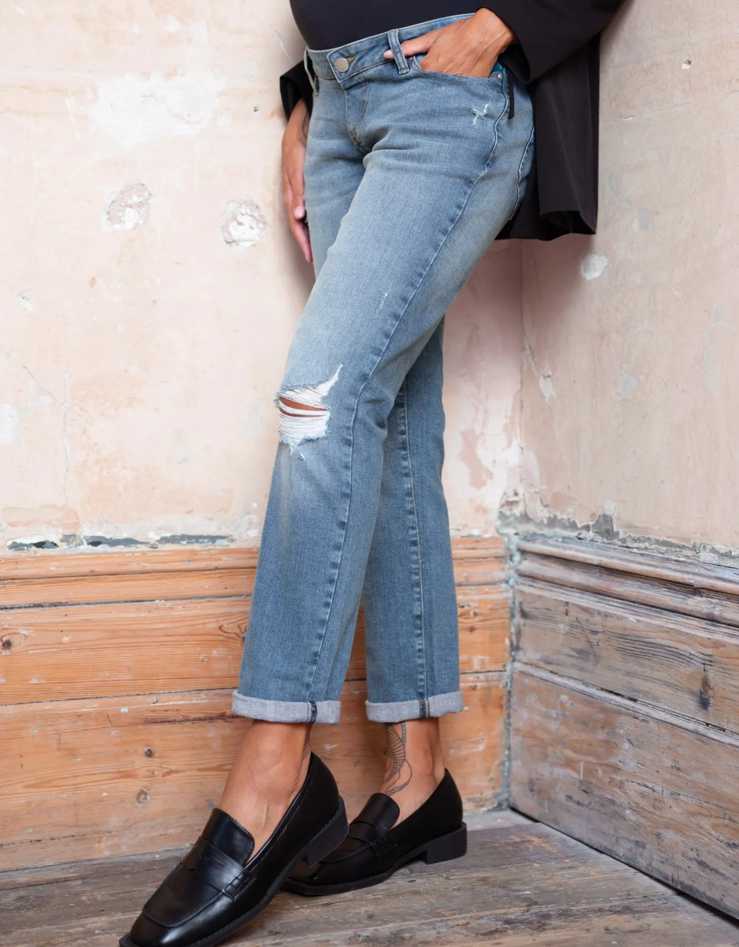 Cheap Seraphine Angel | Organic Ripped Boyfriend Maternity Jeans