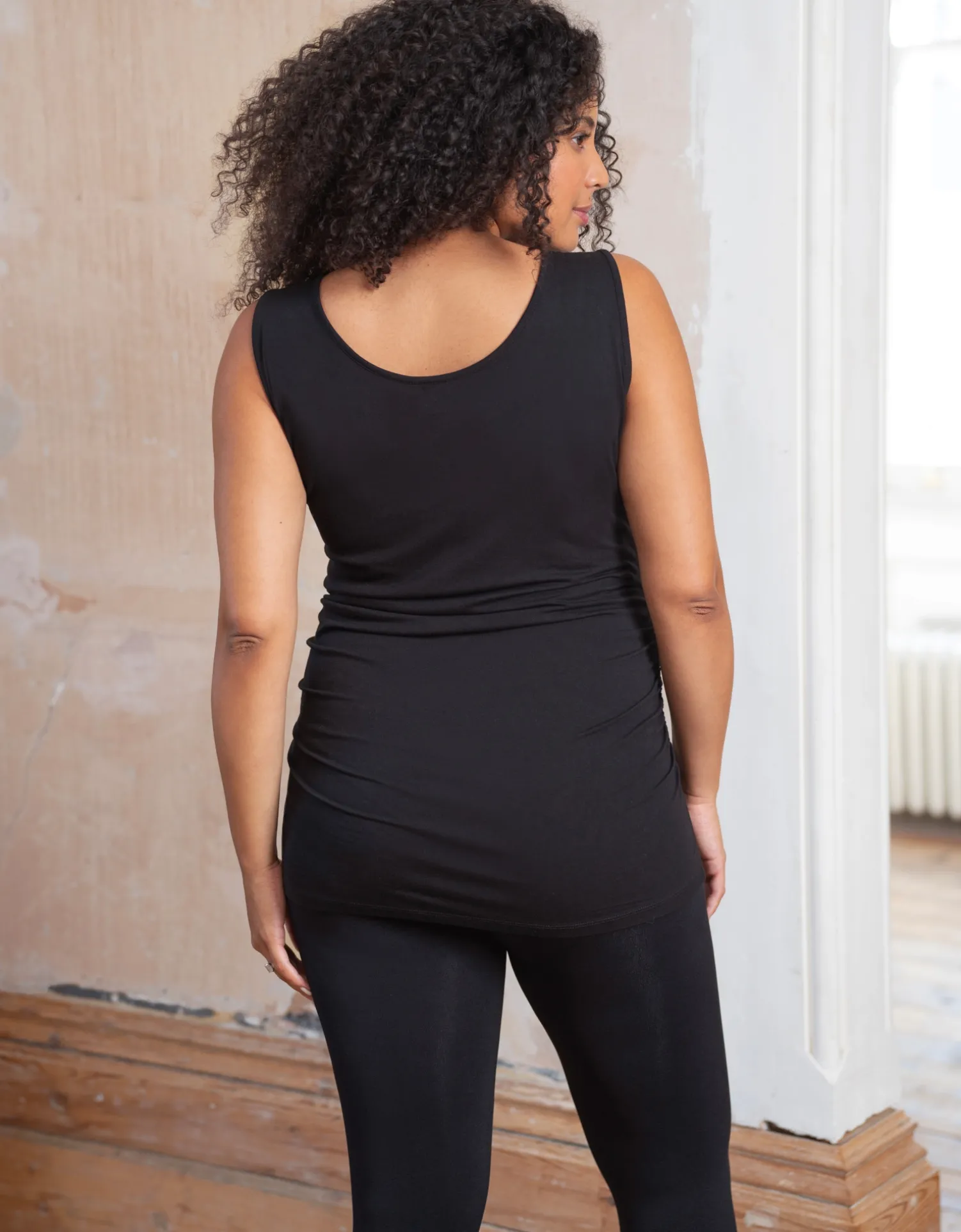 Clearance Seraphine Anissa | Twin Pack Curve Maternity & Nursing Tops - Black