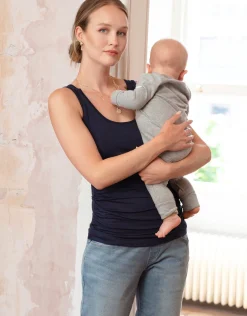 Shop Seraphine Aniza | Twin Pack Maternity & Nursing Vest Tops u2013 Grey & Navy