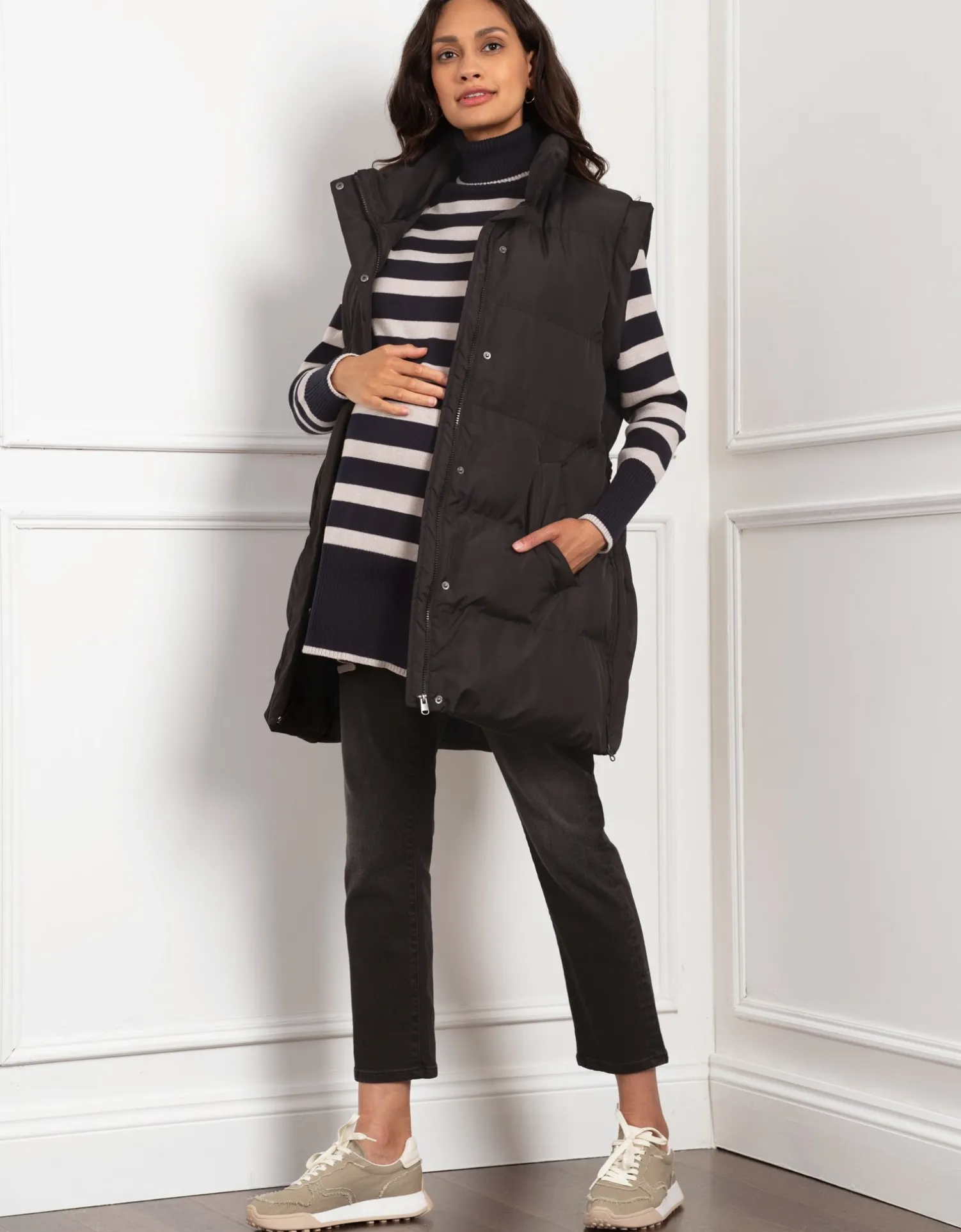 Sale Seraphine Archie | Long-Line Padded Maternity, Nursing and Babywearing Vest