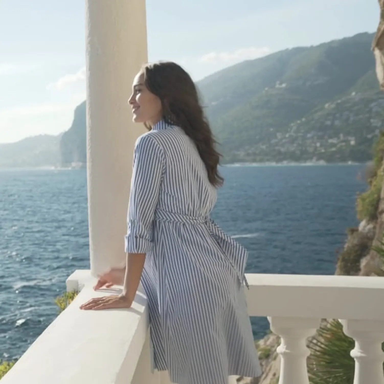 Fashion Seraphine Ariadne | Cotton & Lyocell Maternity & Nursing Stripe Shirt Dress