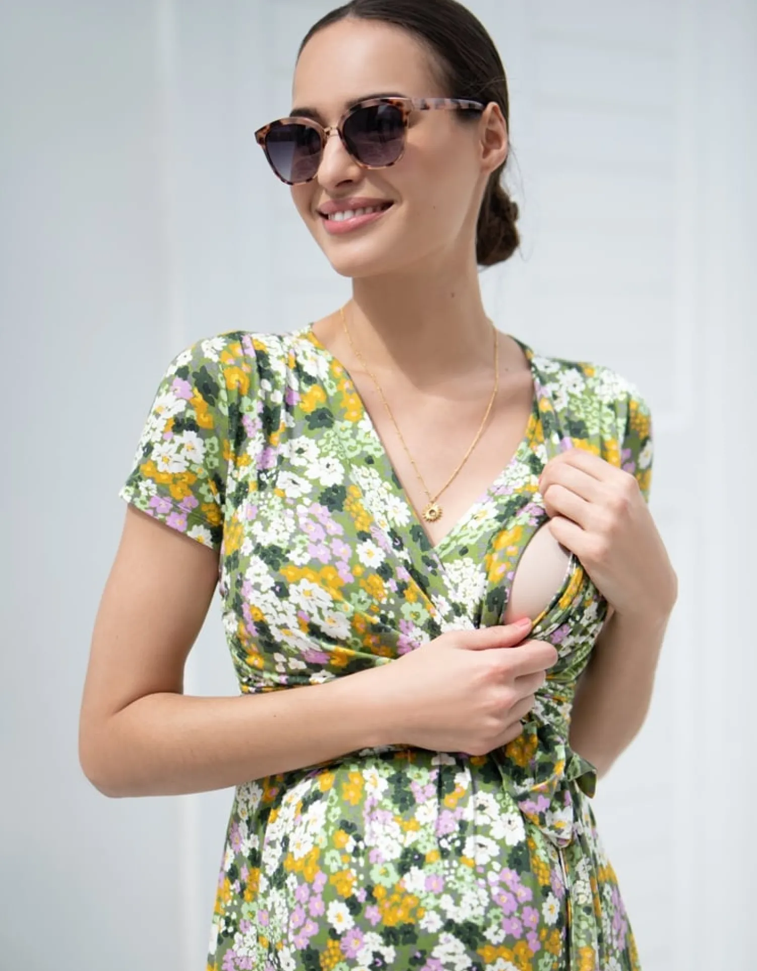 Online Seraphine Ariana | Retro Floral Maternity & Nursing Dress
