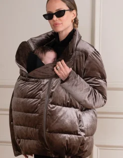Cheap Seraphine Aris | Maternity & Babywearing Velvet Puffer Coat