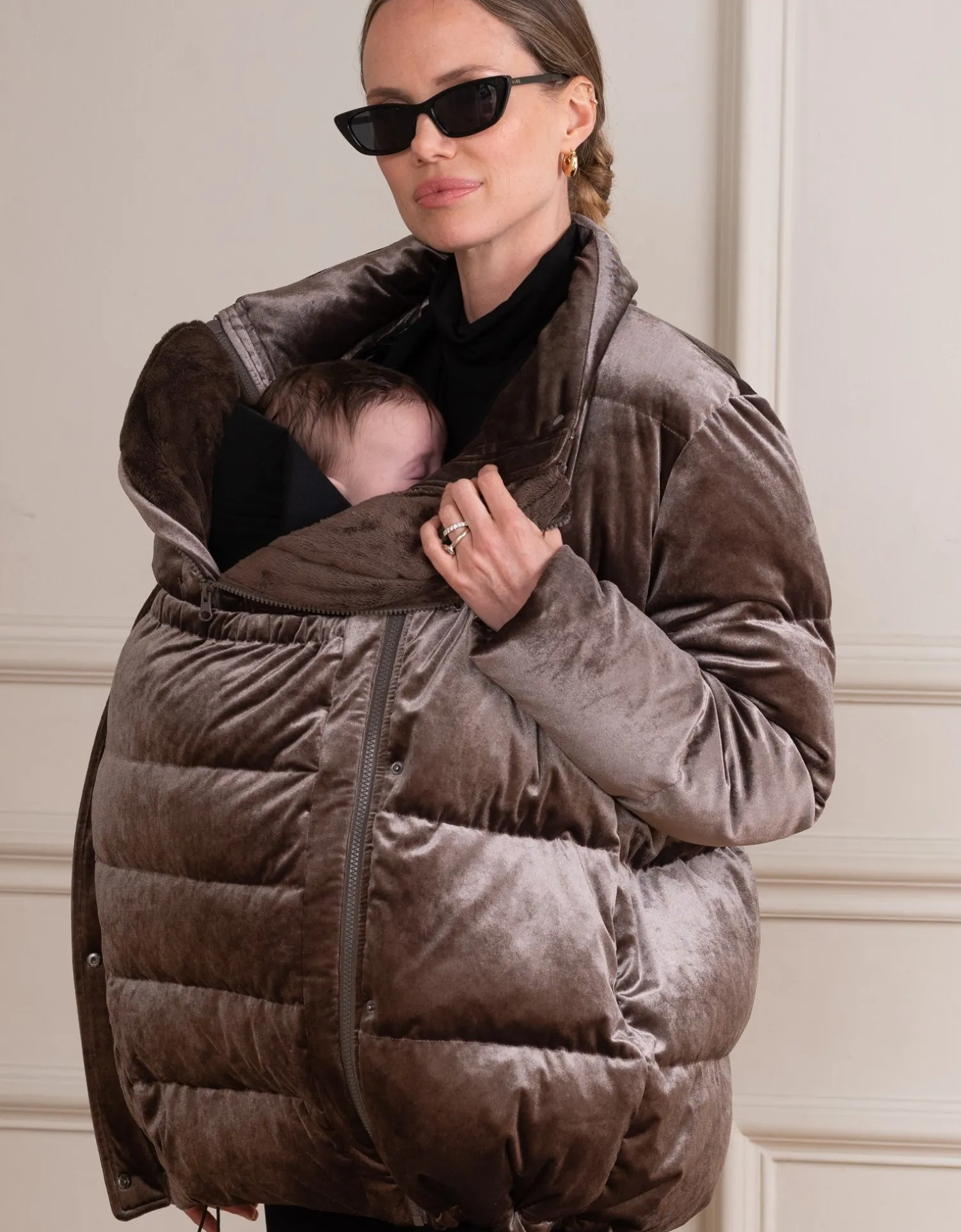 Cheap Seraphine Aris | Maternity & Babywearing Velvet Puffer Coat