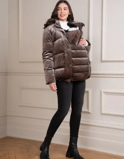 Cheap Seraphine Aris | Maternity & Babywearing Velvet Puffer Coat