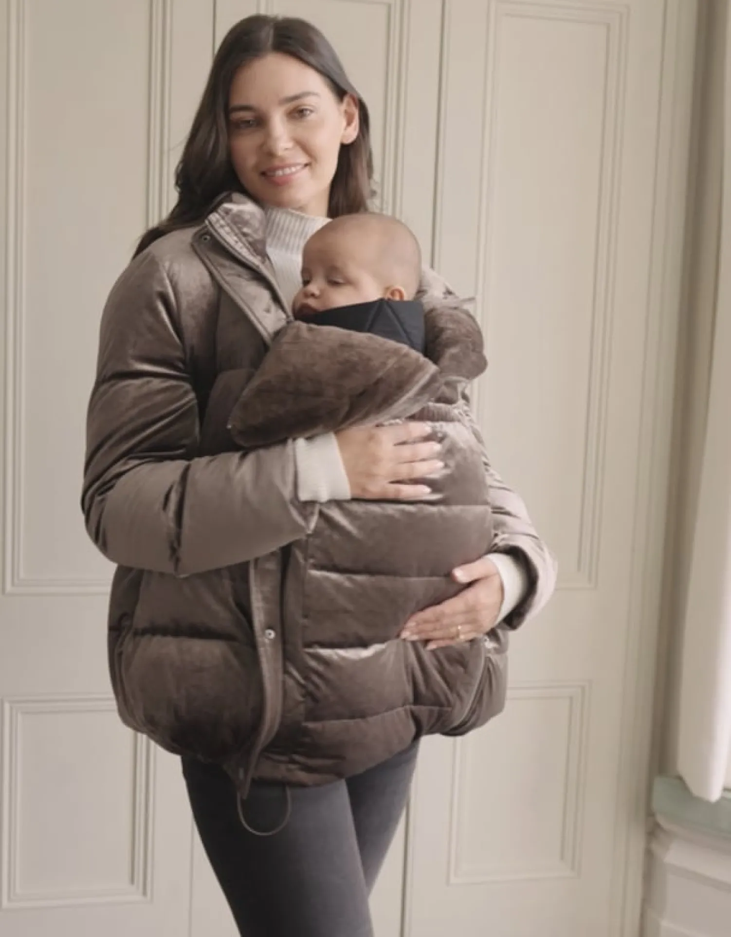 Cheap Seraphine Aris | Maternity & Babywearing Velvet Puffer Coat