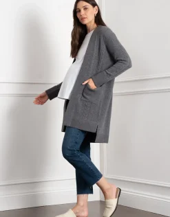 Shop Seraphine Arleen | Knit Maternity & Nursing Cardi with Patch Pockets