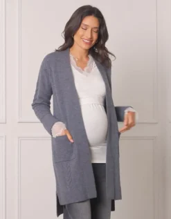 Shop Seraphine Arleen | Knit Maternity & Nursing Cardi with Patch Pockets