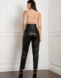 Hot Seraphine Arshia | Leather-Look Straight-Leg Maternity Pants
