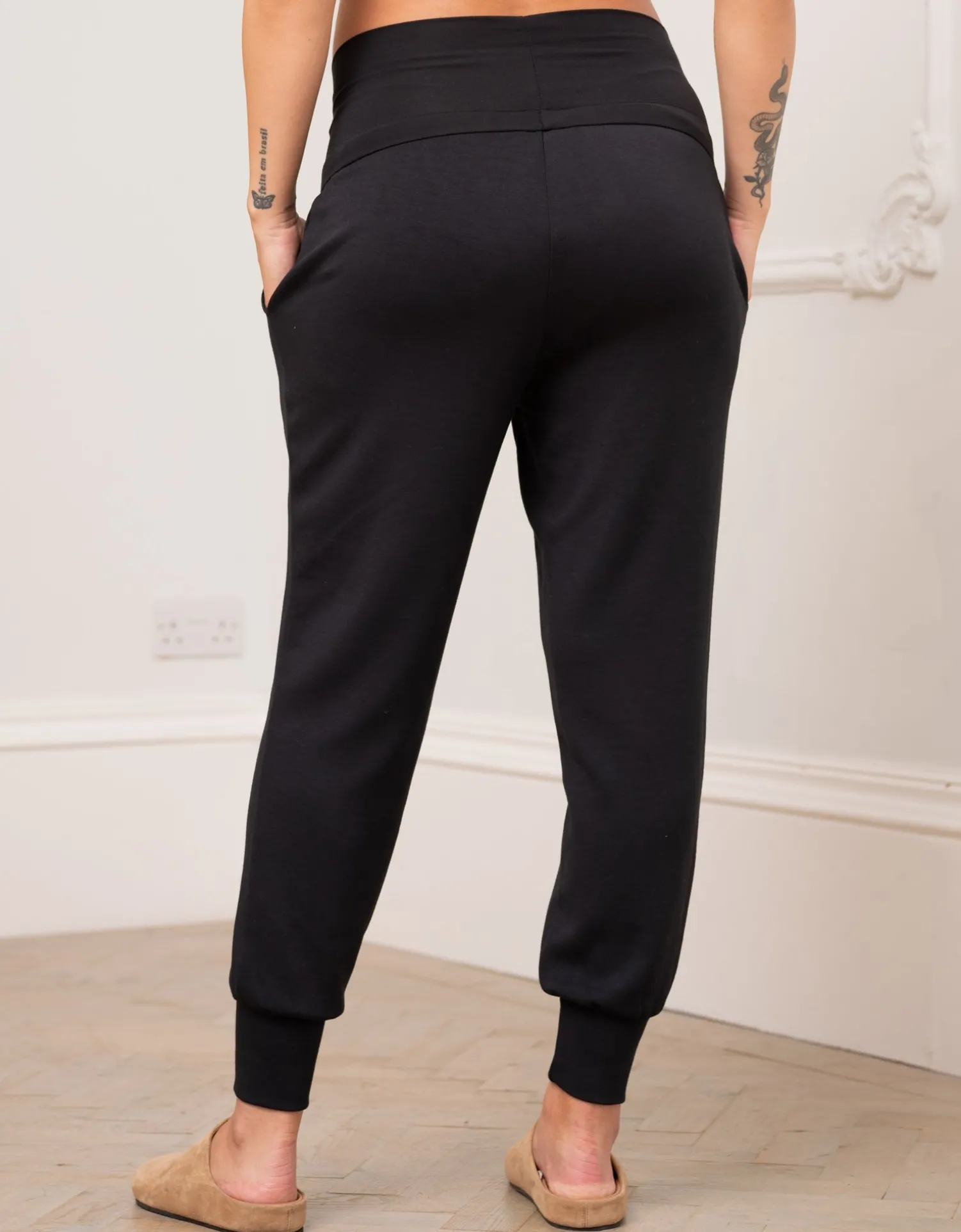 Best Sale Seraphine Atticus | Modal Blend Black Maternity Joggers