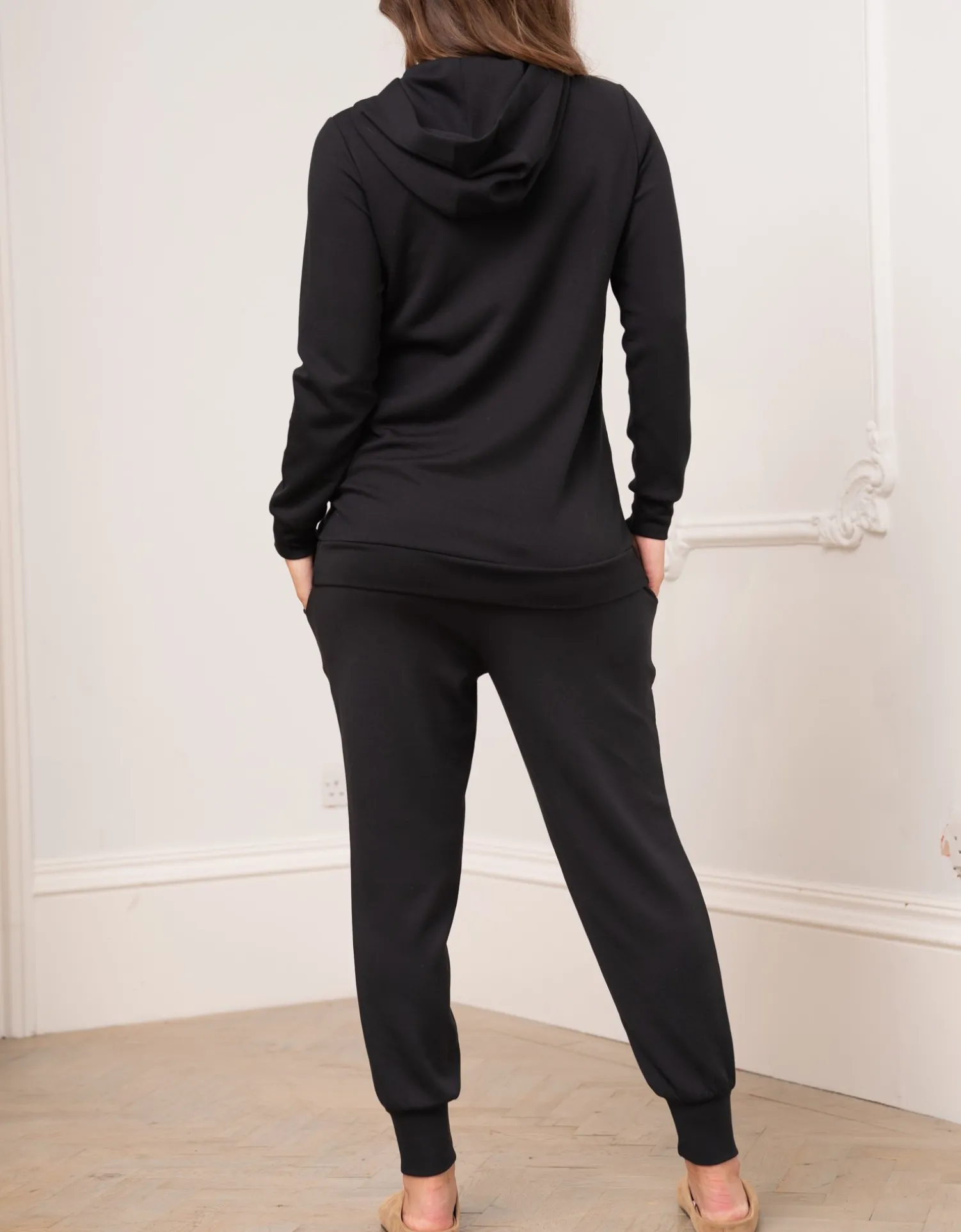 Best Sale Seraphine Atticus | Modal Blend Black Maternity Joggers
