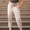 Fashion Seraphine Atticus | Modal Blend Cream Maternity Joggers
