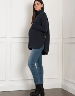 Sale Seraphine Bertram | Roll Neck Knit Maternity & Nursing Sweater