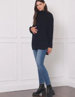 Sale Seraphine Bertram | Roll Neck Knit Maternity & Nursing Sweater