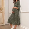 Store Seraphine Bless | Polka Dot Maternity & Nursing Shirt Dress