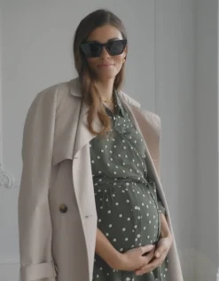 Store Seraphine Bless | Polka Dot Maternity & Nursing Shirt Dress