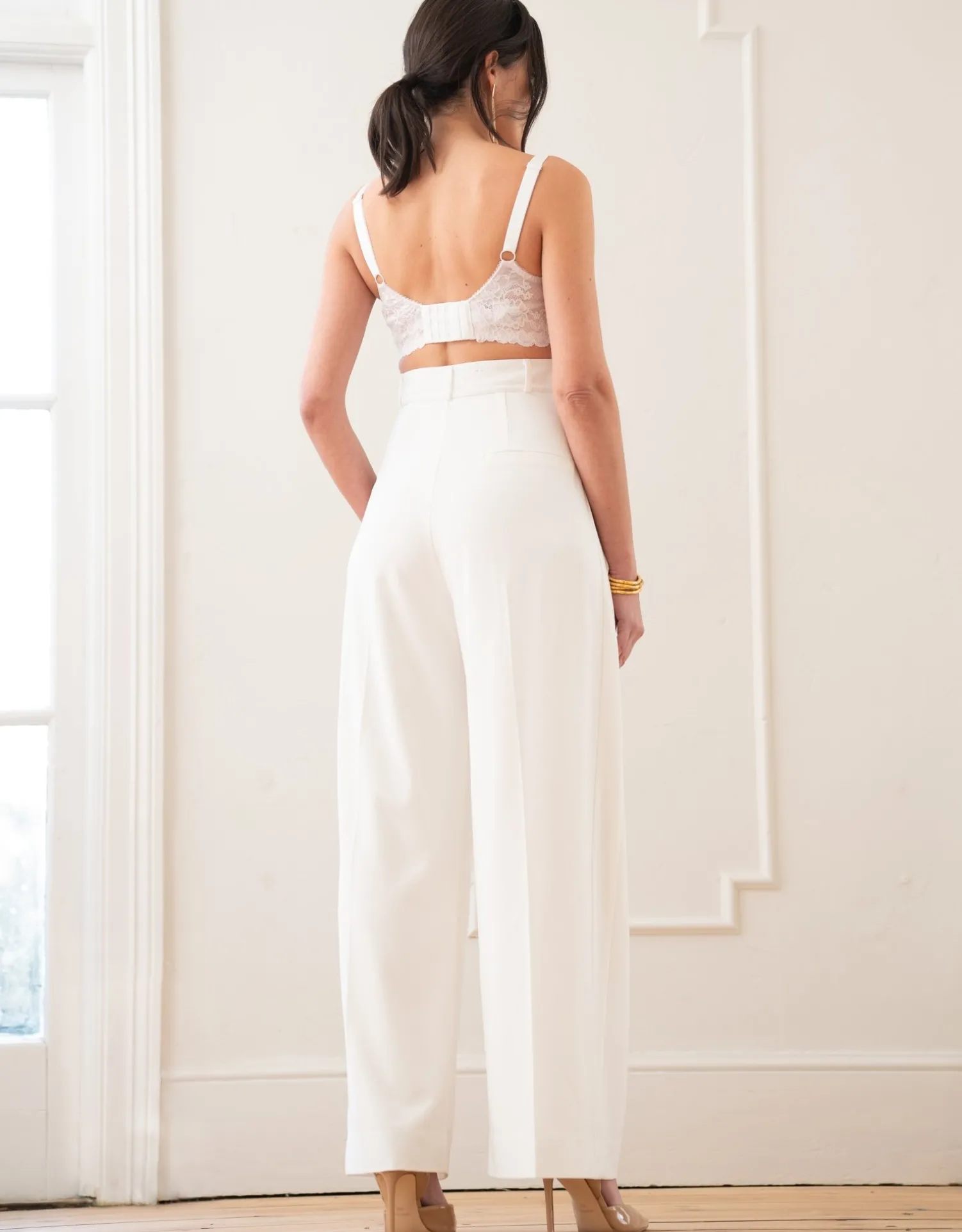Fashion Seraphine Calico | Wide Leg Over Bump Maternity Pants