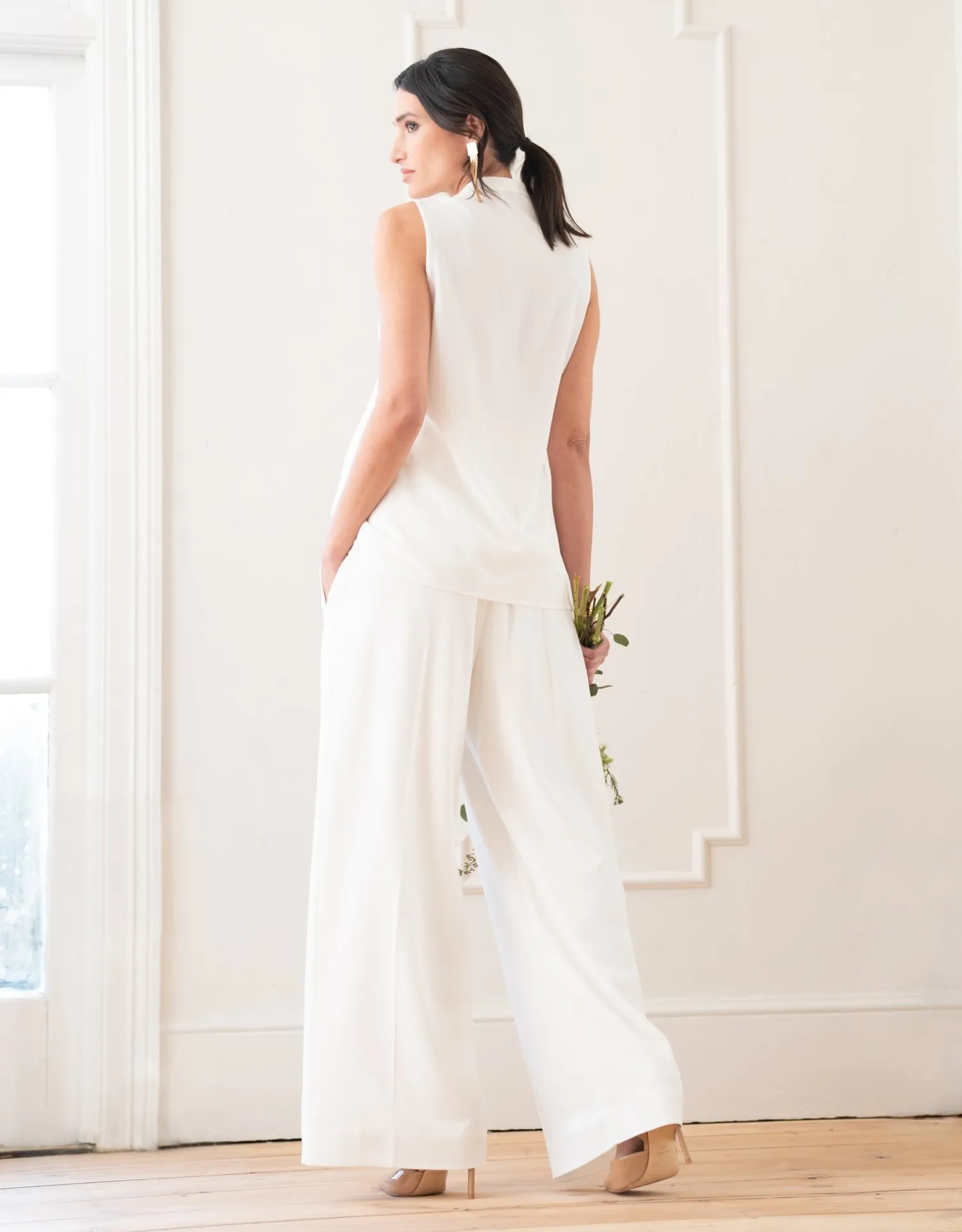 Fashion Seraphine Calico | Wide Leg Over Bump Maternity Pants