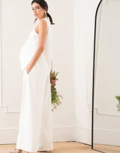 Fashion Seraphine Calico | Wide Leg Over Bump Maternity Pants