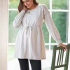 Store Seraphine Cassidy | Grey Marl Sweatshirt Maternity & Nursing Tunic