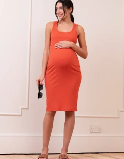 Cheap Seraphine Celosia | Square-Neck Knee Length Jersey Bodycon-Style Maternity-To-Nursing Dress