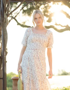Hot Seraphine Citrine | Cotton Floral Co-Ord Maternity and Nursing Set
