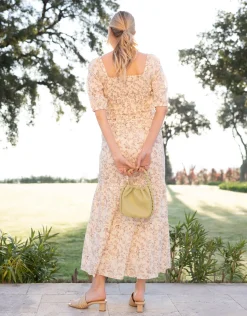 Hot Seraphine Citrine | Cotton Floral Co-Ord Maternity and Nursing Set