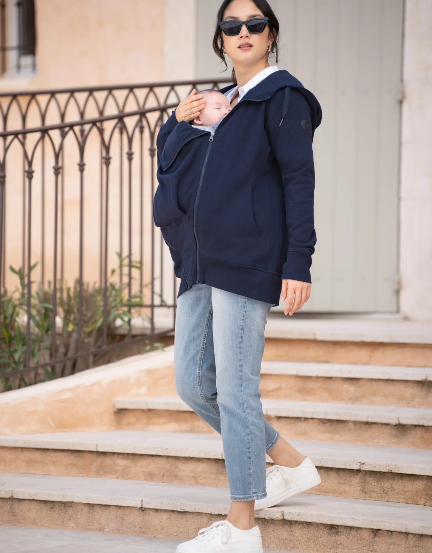 Online Seraphine Connor | Dark Blue 3 in 1 Maternity Hoodie