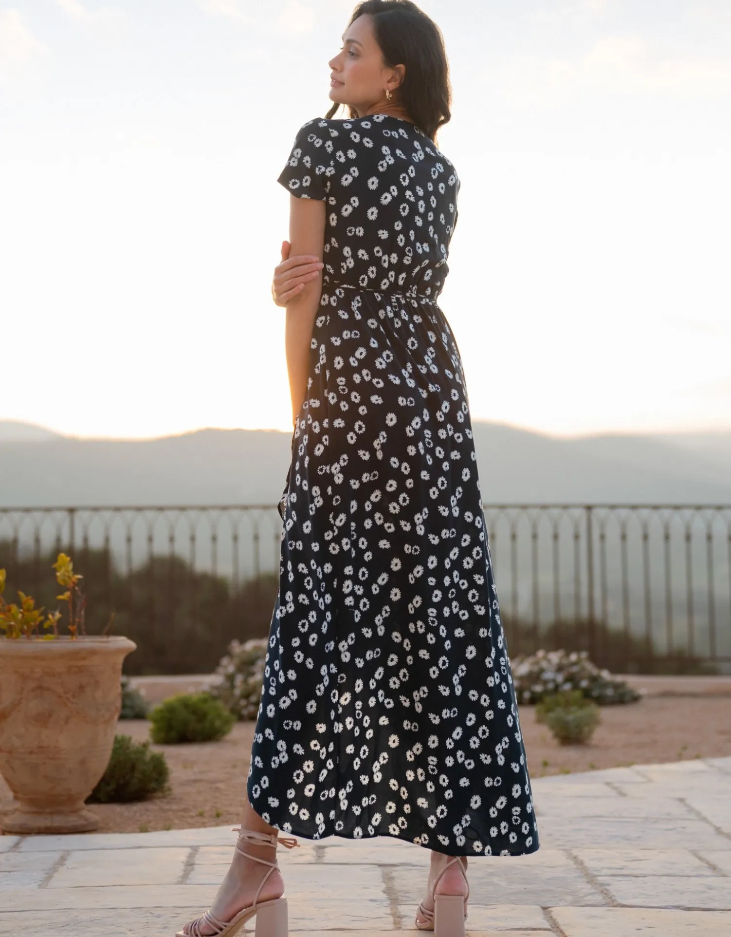 Hot Seraphine Daisy | Maxi-Length Wrap Maternity Dress