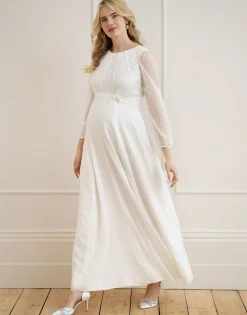 New Seraphine Daniella | Satin Devore Chiffon Maternity Wedding Dress