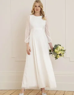 New Seraphine Daniella | Satin Devore Chiffon Maternity Wedding Dress
