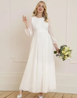 New Seraphine Daniella | Satin Devore Chiffon Maternity Wedding Dress